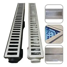 Ralo Linear Piscina Banheiro Grelha Alumínio 6x50 Premium