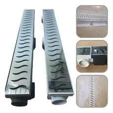 Ralo Banheiro Linear Oculto 6x50 Invisível Sifonado Inox