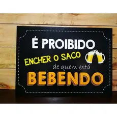 Placa Decorativa Churrasco Bebida Cerveja Cozinha 20x30