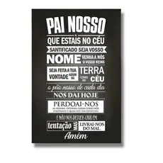Placa decorativa Oração Pai Nosso
