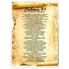 Placa Quadro Decorativo Religioso Bíblico Salmo 91