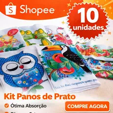 10 Panos Cozinha Copa Premium Grande 100% Algodão