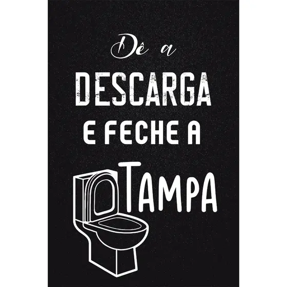 Placa Decorativa Banheiro Descarga 20x30