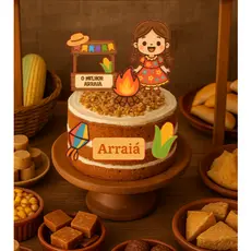 Topo de bolo festa junina, decoração de bolo junino, topo junino, são joão