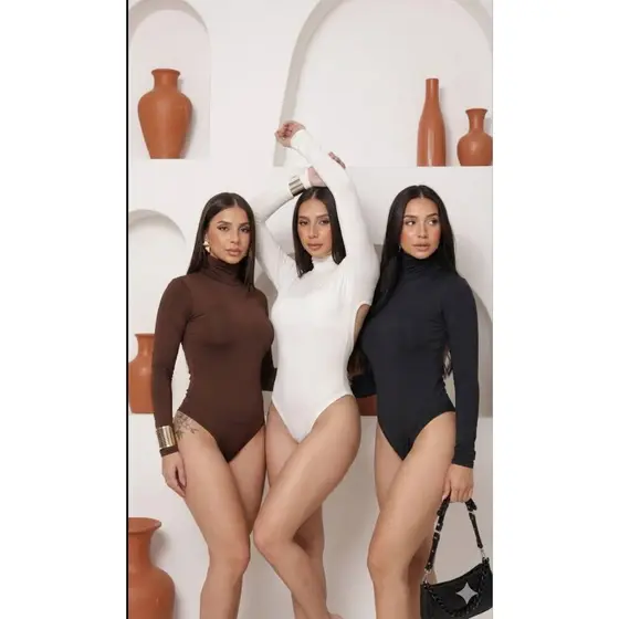 KIT 3 BODY COSTA NUA FRENTE UNICA MODA GRINGA FEMININO