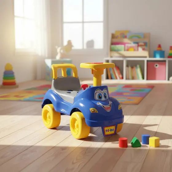 Totokinha Classica Infantil Azul Menino Cardoso Toys Carrinho de Brinquedo Blocos Formas Geometrica