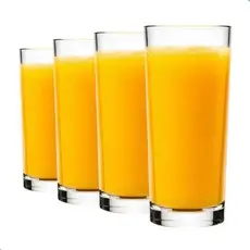 Jogo De Copos De Vidro Long Drink Para Água E Suco 225ml Kit 4 Peças Mesa Posta Casa Nova