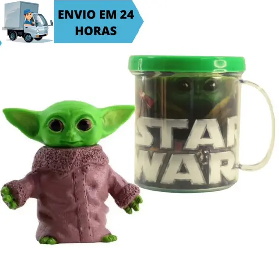 Kit Boneco Baby Yoda + Caneca Personalizada