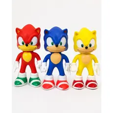 Kit Sonic 3 Personagens Azul Vermelho e Amarelo