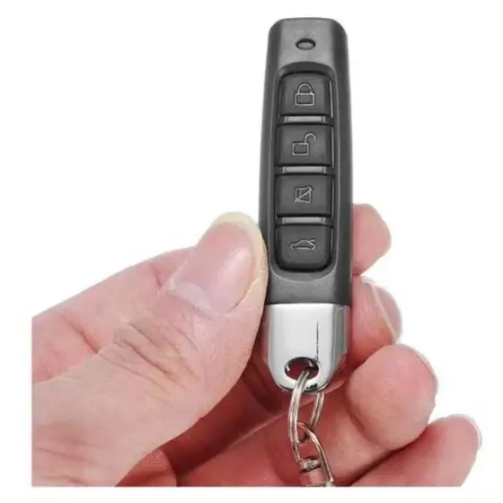 Controle de Portão Eletrônico universal fixed code remote Slim 433MHz 4 em 1