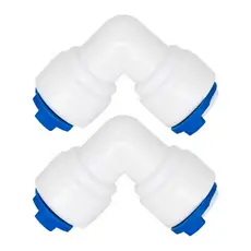 KIT Conector Cotovelo Engate Rápido Mangueira 3/8 x 1/4 – Filtro de Água, Purificador