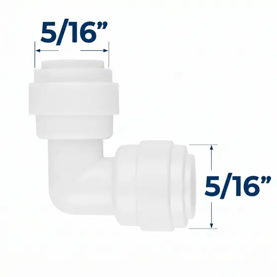 Conector Cotovelo Joelho Engate Rápido 5/16 X 5/16 – Adaptador para Filtro, Purificador e Mangueira