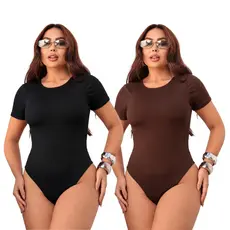 KIT 2 Body Feminino Manga Curta Suplex Segunda Pele