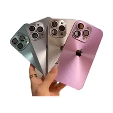 Capa Para Telefone A Laser iPhone 15 14 13 12 11 Pro Max Com Tampa Protetora De Filme Lentes De Vidro Metalizada