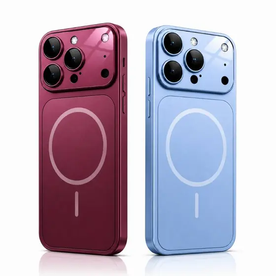 Capa Transforma iPhone 11 12 13 14 15 16 17 Pro Max em 18 Pro Max MagSafe Azul Sierra Cereja Novo modelo 2027 Roxo
