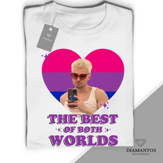 Camiseta Jão THE BEST OF BOTH WORLDS blusa baby look camisa Malha elastano