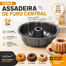 Assadeira Com Furo Central Para Bolos Tortas Pudim Forma Com Furo No Meio Não Gruda Assadeira Bolos