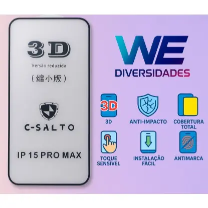 iPhone 15 Pro Max  Película Vidro 3D Temperada