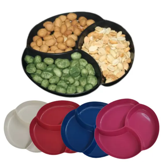 Kit 10 Petisqueira Pequena Divisória  – Plástico Petiscos Salgadinhos Festas Aniversarios buffet