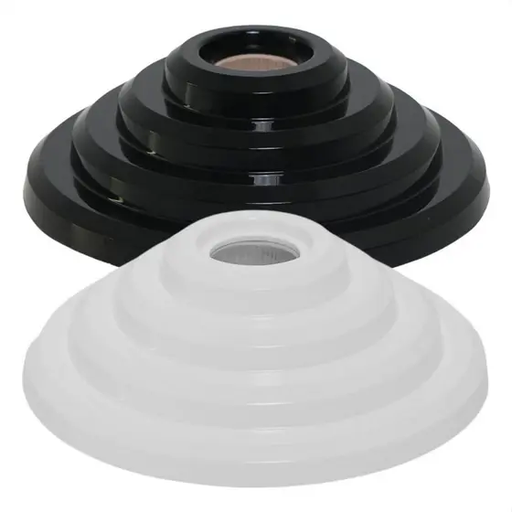LUMINÁRIA PLAFON LUSTRE DE TETO PIRAMIDE REDONDO COM SOQUETE E-27 PARA USO DOMESTICO