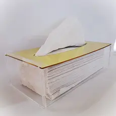 Porta papel toalha interfolha tampa dourada | Suporte papel Toalha | Porta toalha de papel