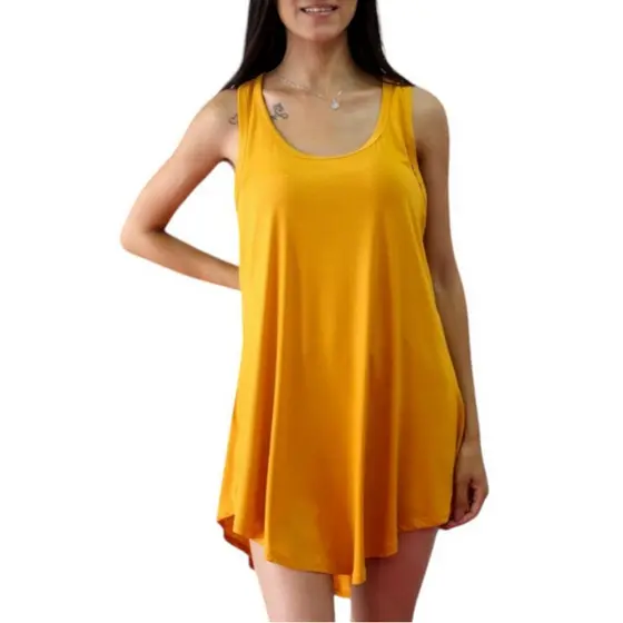 Regata Longline Fitness Feminina Não Marca o Bumbum | Blusa Soltinha Academia Confortável