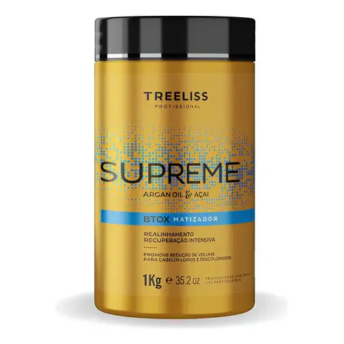 Btox Alisamento e Tratamento Botox Matizador Supreme Argan Oil 1kg - Treeliss Profissional