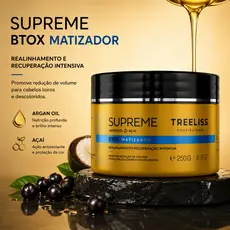 Alisamento Tratamento Btox Matizador Supreme Botox 250g - Treeliss Profissional
