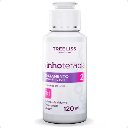Tratamento Vinhoterapia 120ml Hidratação Para Cabelos Ressecados - Treeliss Profissional