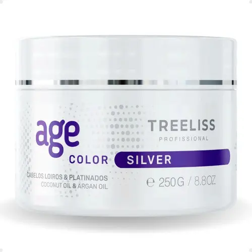 Silver Age Color 250g Matizador Desamarelador Efeito Prata Para Loiros e Grisalhos - Treeliss Profissional