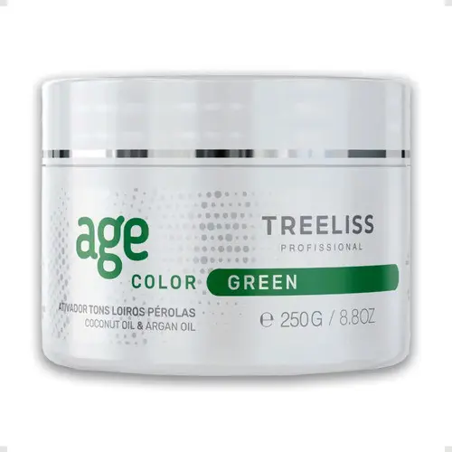 Green  Age Color 250g Máscara Matizadora Cor Verde Fantasia - Treeliss Profissional