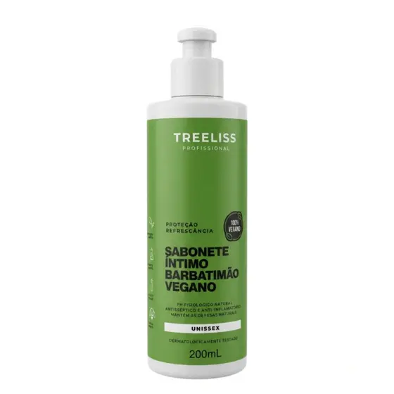 Sabonete Íntimo Barbatimão Vegano 200ml Higiene Íntima Feminina - Treeliss Profissional