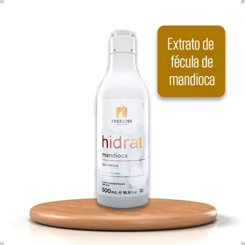 Shampoo Hidrat Mandioca 500ml Crescimento e Fortalecimento - Treeliss Profissional