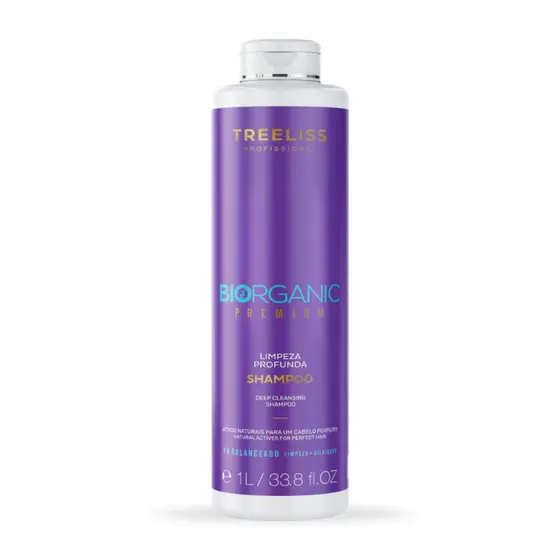Shampoo Limpeza Profunda Biorganic 1L Antirresíduo Capilar - Treeliss Profissional