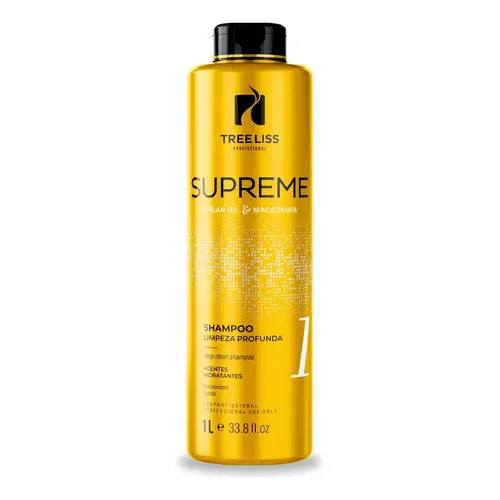 Shampoo Limpeza Profunda Supreme 1L Antirresíduo Capilar - Treeliss Profissional