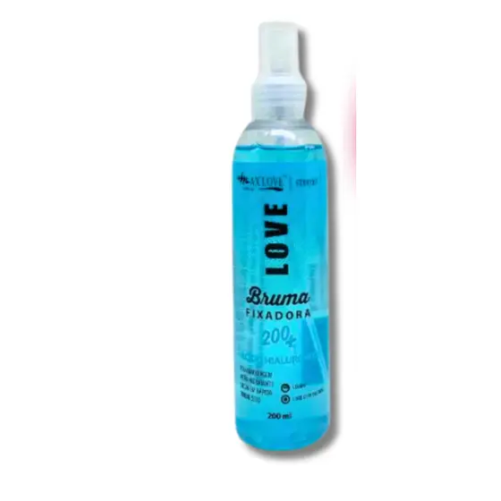 MAX LOVE BRUMA FIXADOR 200+ FIXA MAQUIAGEM AÇÃO HIDRATANTE SECAGEM RAIDA TOQUE SECO VEGANO 200ml