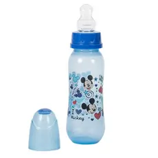 Mamadeira Bico Macio com Tampa Higiênica Azul Mickey 240ml Disney BabyGo