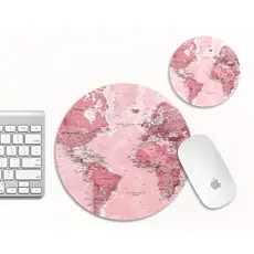 Mouse Pad Plano Mapas + Porta copo