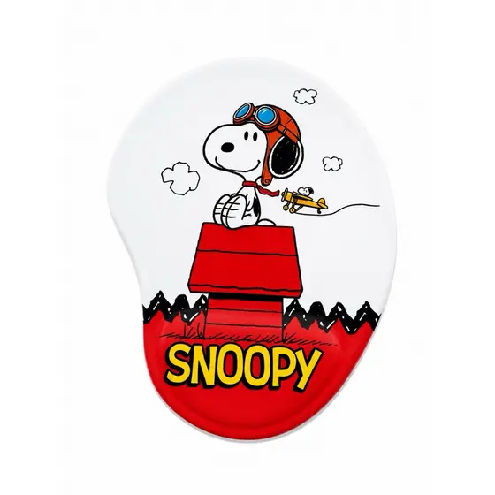 Mouse Pad Ergonômico Snoopy + Porta Copo