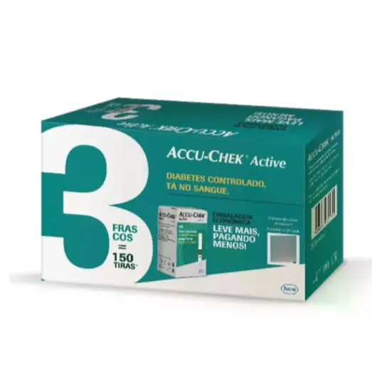 150 Fitas Accu-chek Active Para Controlar A Glicemia