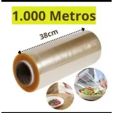 10 Rolo bobina filme plastico pvc 38cm x 1000 metros