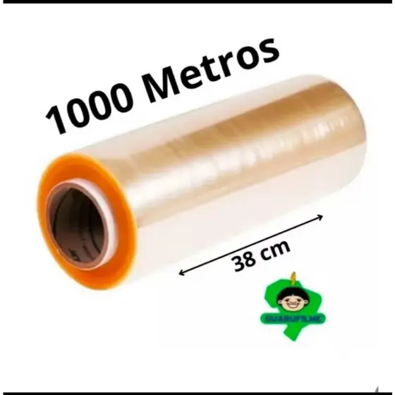 Plástico Filme 38x1000 Pvc Para alimentos - 1 Unidade De Bobina Esticavel promoção