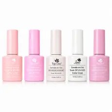 Kit 5 Esmaltes em Gel Led Uv Lirio p/ Unhas Manicure Coleções