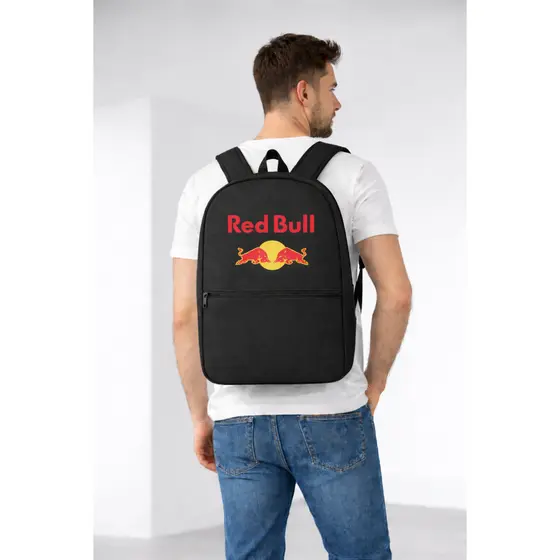 Mochila Bolsa Escolar Red Bull Grande Reforçada 2 Bolso Lateral e Tablet