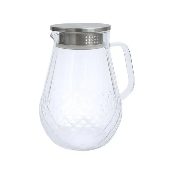Jarra De Vidro Borossilicato Tampa De Inox 1,8 Litros Safira