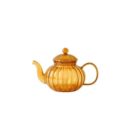 Bule Chaleira com infusor em vidro borossilicato 600ml - Âmbar
