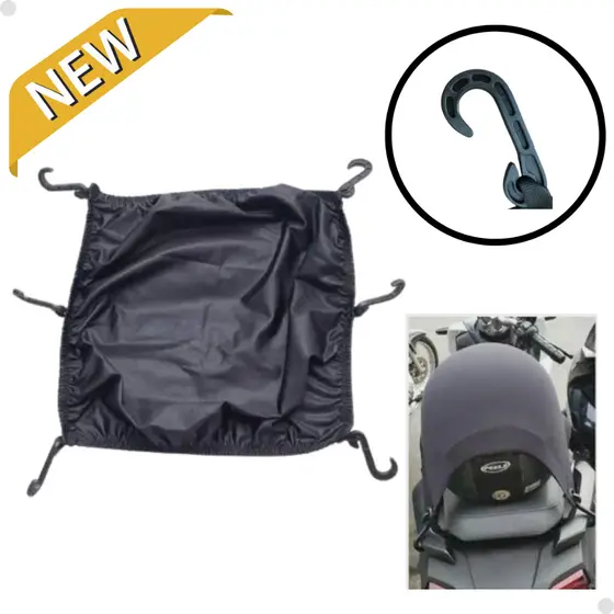 Redinha moto rede 42x42 elástica capacete aranha tecido Preto ou Azul fechada Durabilidade e Pratico