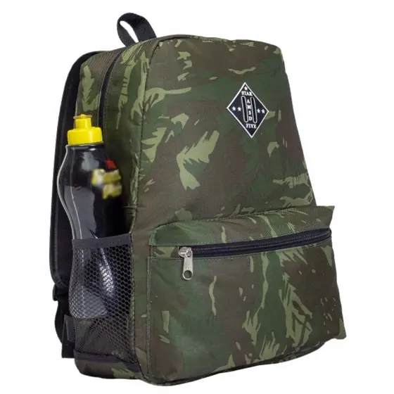 Mochila estampada camuflada