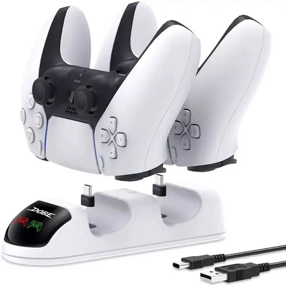 Carregador Duplo para Controle Playstation 5 - Com LED Indicador