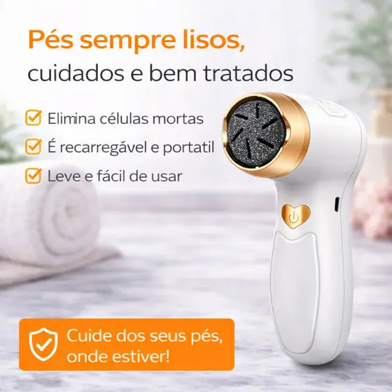 Esfoliador Elétrico Para Pés Recarregável USB Portátil Suavizador De Pele